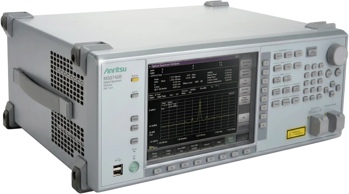 Analisador de espectro óptico Anritsu MS9740B — manutenção e calibração LDS